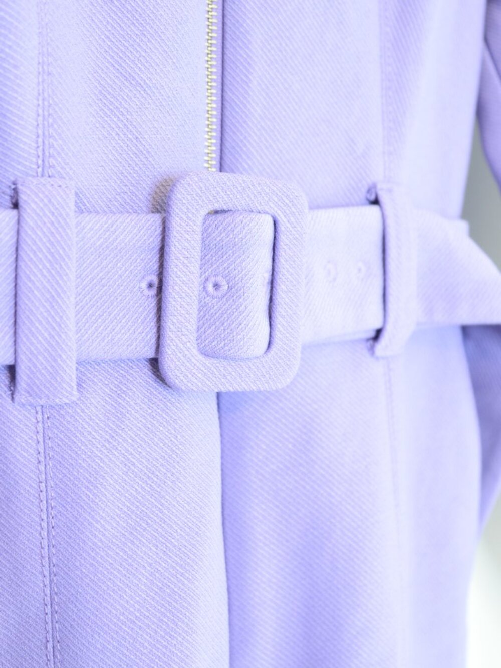 & Other Stories Belted Collared Lilac Purple Flared Jumpsuit Sz 2/XS - Picture 9 of 11